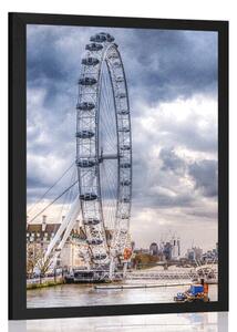 Poszter egyedülálló London és a Temze