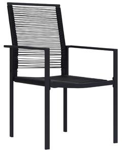 VidaXL 2 db fekete PVC rattan kerti szék