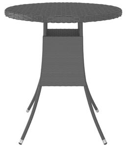 VidaXL fekete polyrattan kerti asztal 70 x 70 x 73 cm