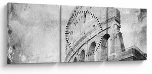 Kép - Vintage képeslap a városról N⁰1 (órával) (90x30 cm)