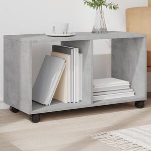 Betonszürke szerelt fa görgős szekrény 72 x 33 x 42,5 cm