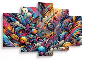 Kép - Színes graffiti (150x105 cm)