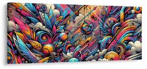 Kép - Színes graffiti (120x50 cm)