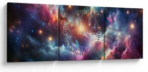 Kép - Sötét univerzum (órával) (90x30 cm)