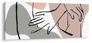 Kép - Női test vonal művészet N⁰2 (120x50 cm)