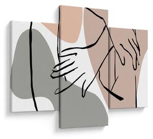 Kép - Női test vonal művészet N⁰2 (90x60 cm)