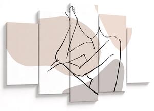 Kép - Női test vonal művészet N⁰1 (150x105 cm)