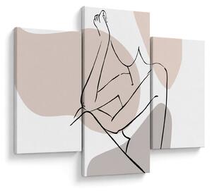 Kép - Női test vonal művészet N⁰1 (90x60 cm)