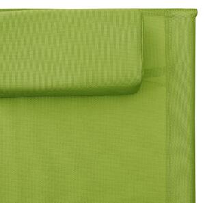 VidaXL 2 db zöld-szürke textilén napozóágy