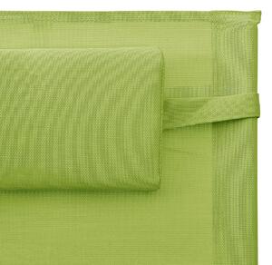 VidaXL 2 db zöld-szürke textilén napozóágy