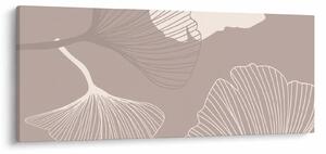 Kép - Bézs színű levelek N⁰1 (120x50 cm)