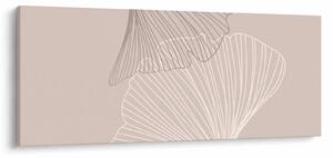 Kép - Bézs színű levelek N⁰2 (120x50 cm)