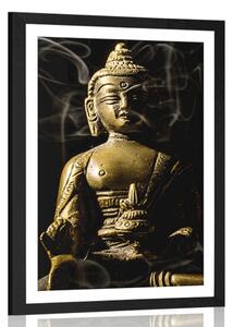 Poszter paszportuval Buddha szobor