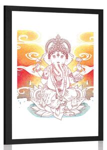 Poszter paszportuval Hindu Ganesha