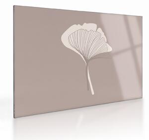 Üveg kép - Bézs színű levelek N⁰3 (70x50 cm)