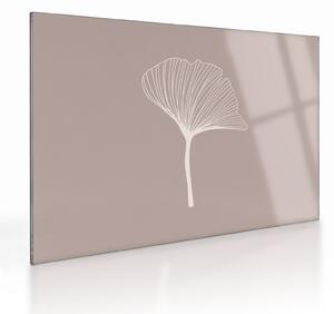 Üveg kép - Bézs színű levelek N⁰5 (70x50 cm)