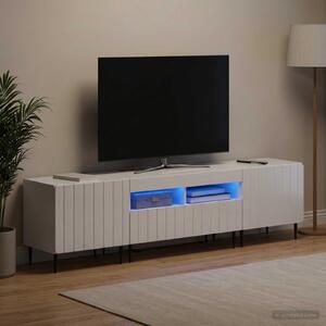 VidaXL 5 darabos LED TV szekrény Magasfényű Fehér Szerelt Fa