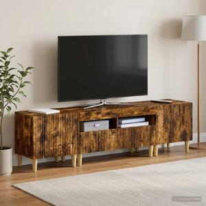 VidaXL 5 darabos LED TV szekrény Füstös Tölgy Szerelt Fa