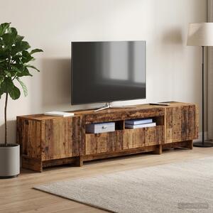 VidaXL 5 darabos LED TV szekrény Antik Fa Szerelt Fa