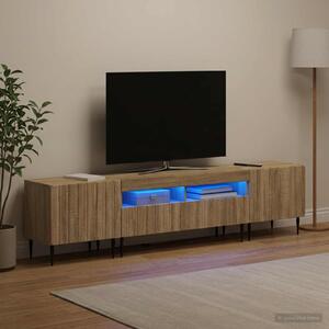 VidaXL 5 darabos LED TV szekrény Sonoma Tölgy Szerelt Fa