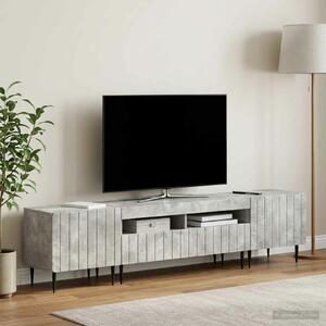 VidaXL 5 darabos LED TV szekrény Betonszürke Szerelt Fa