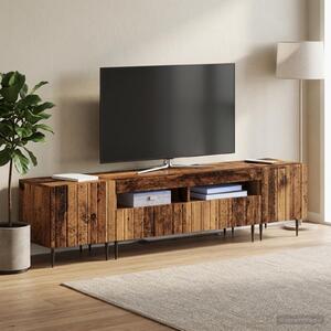 VidaXL 5 darabos LED TV szekrény Antik Fa Szerelt Fa