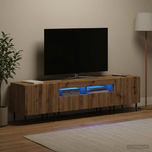 VidaXL 5 darabos LED TV szekrény Kézműves Tölgy Szerelt Fa