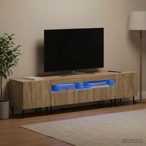 VidaXL 3 darabos LED TV szekrény Sonoma Tölgy Szerelt Fa