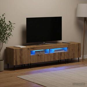 VidaXL 3 darabos LED TV szekrény Kézműves Tölgy Szerelt Fa