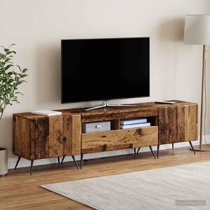 VidaXL 5 darabos LED TV szekrény Antik Fa Szerelt Fa