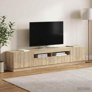 VidaXL 5 darabos LED TV szekrény Sonoma Tölgy Szerelt Fa