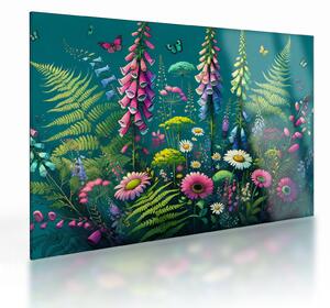 Üveg kép - Mezei virágok (70x50 cm)