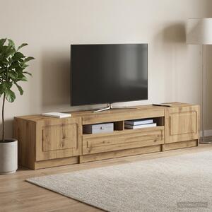 VidaXL 5 darabos LED TV szekrény Kézműves Tölgy Szerelt Fa