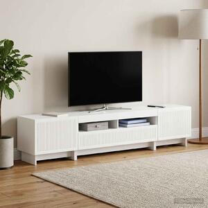 VidaXL 5 darabos LED TV szekrény Magasfényű Fehér Szerelt Fa