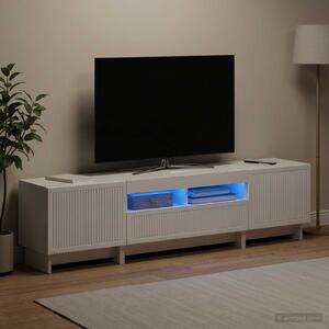 VidaXL 5 darabos LED TV szekrény Magasfényű Fehér Szerelt Fa