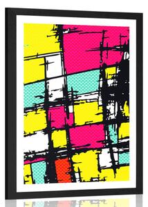 Poszter paszportuval stílusos pop-art