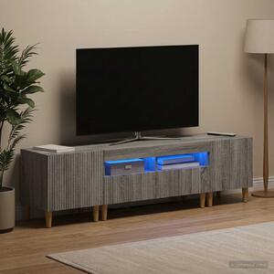 VidaXL 5 darabos LED TV szekrény Szürke Sonoma Szerelt Fa