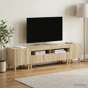 VidaXL 5 darabos LED TV szekrény Sonoma Tölgy Szerelt Fa