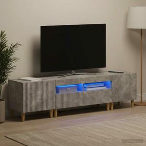 VidaXL 5 darabos LED TV szekrény Betonszürke Szerelt Fa