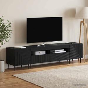VidaXL 3 darabos LED TV szekrény Fekete Szerelt Fa