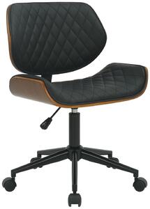 Harvest modern műbőr irodai forgószék dió-fekete 323072