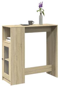 Sonoma tölgy szerelt fa bárasztal tárolókkal 101x40x103,5 cm