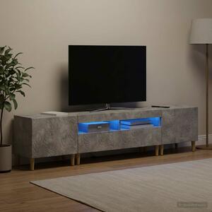 VidaXL 5 darabos LED TV szekrény Betonszürke Szerelt Fa