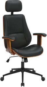 Lugo modern irodai forgószék műbőr dió-fekete 323591