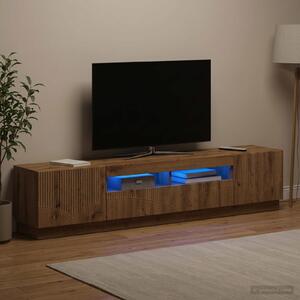 VidaXL 5 darabos LED TV szekrény Kézműves Tölgy Szerelt Fa
