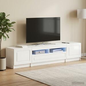 VidaXL 5 darabos LED TV szekrény Magasfényű Fehér Szerelt Fa
