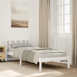 Fehér tömör fenyő extra hosszú ágykeret matrac nélkül 80x220 cm