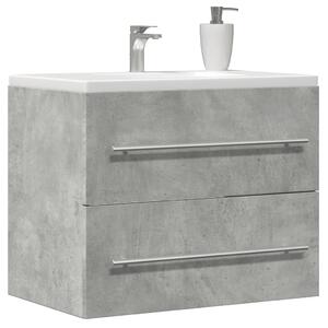 Betonszürke szerelt fa mosdószekrény 60 x 38,5 x 48 cm
