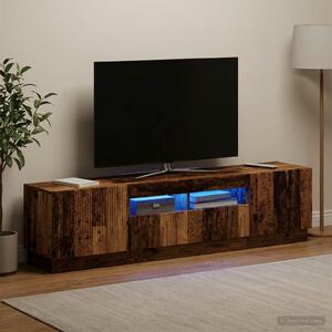 VidaXL 5 darabos LED TV szekrény Antik Fa Szerelt Fa