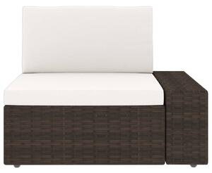 VidaXL 3 személyes barna elemes polyrattan kanapé